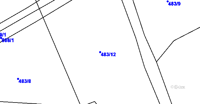Parcela st. 483/12 v KÚ Břevenec, Katastrální mapa