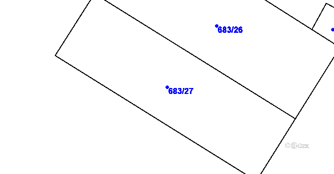 Parcela st. 683/27 v KÚ Břevenec, Katastrální mapa