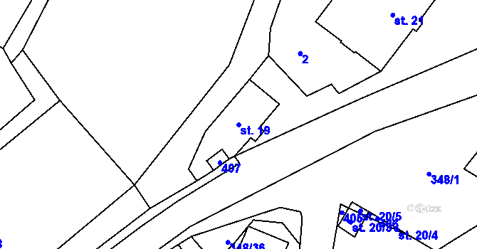 Parcela st. 19 v KÚ Břevnice, Katastrální mapa