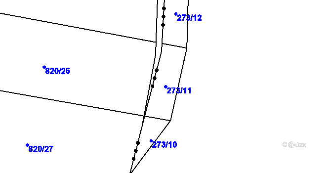 Parcela st. 273/11 v KÚ Břevnice, Katastrální mapa