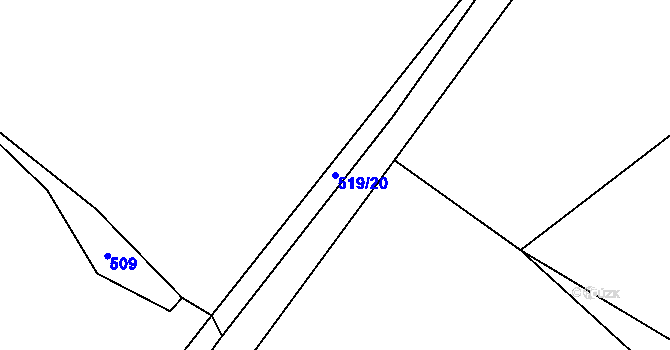 Parcela st. 519/20 v KÚ Březejc, Katastrální mapa
