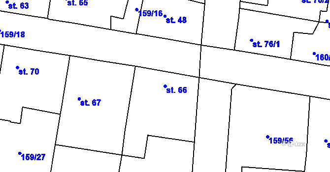 Parcela st. 66 v KÚ Březhrad, Katastrální mapa