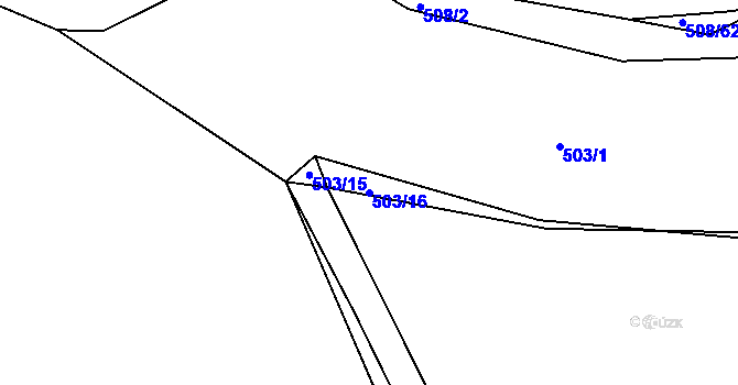 Parcela st. 503/16 v KÚ Březhrad, Katastrální mapa