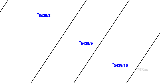 Parcela st. 5438/9 v KÚ Březí u Mikulova, Katastrální mapa
