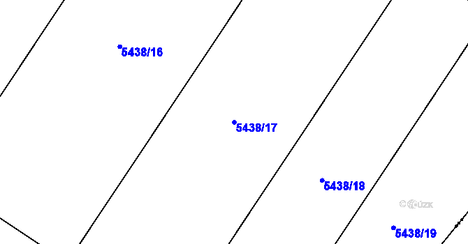 Parcela st. 5438/17 v KÚ Březí u Mikulova, Katastrální mapa