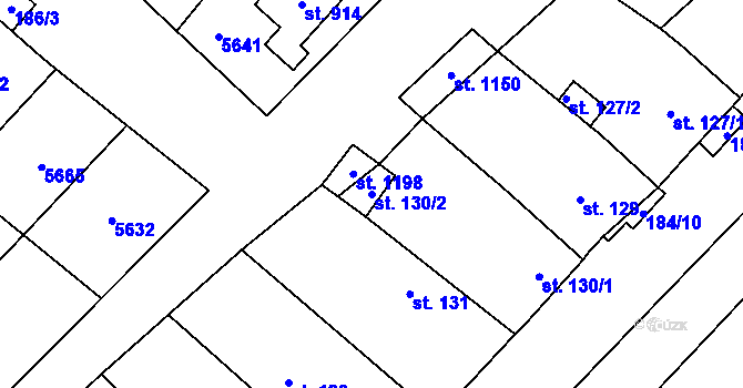 Parcela st. 130/2 v KÚ Březí u Mikulova, Katastrální mapa