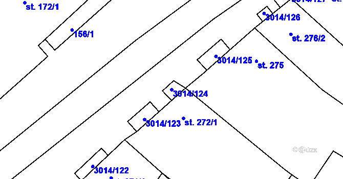 Parcela st. 3014/124 v KÚ Březí u Mikulova, Katastrální mapa