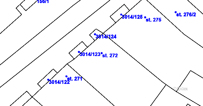 Parcela st. 272 v KÚ Březí u Mikulova, Katastrální mapa
