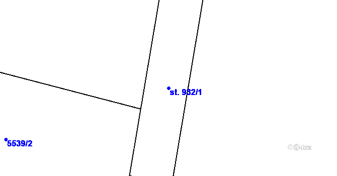 Parcela st. 932/1 v KÚ Březí u Mikulova, Katastrální mapa