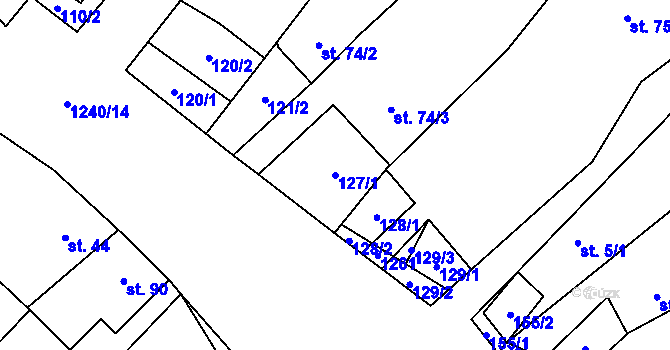 Parcela st. 127/1 v KÚ Březí u Osové Bítýšky, Katastrální mapa