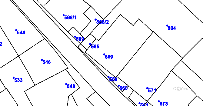 Parcela st. 15 v KÚ Březí nad Oslavou, Katastrální mapa