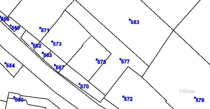 Parcela st. 18 v KÚ Březí nad Oslavou, Katastrální mapa