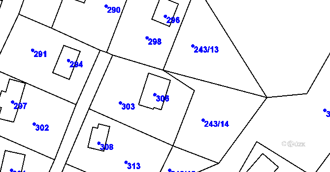 Parcela st. 169 v KÚ Březí nad Oslavou, Katastrální mapa