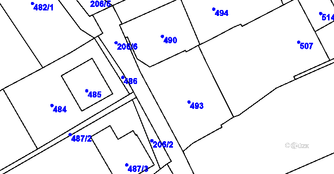 Parcela st. 94/1 v KÚ Březí nad Oslavou, Katastrální mapa