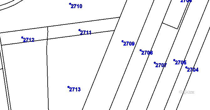 Parcela st. 689/3 v KÚ Březí nad Oslavou, Katastrální mapa