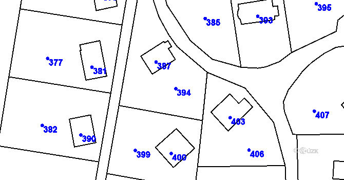 Parcela st. 1048/7 v KÚ Březí nad Oslavou, Katastrální mapa
