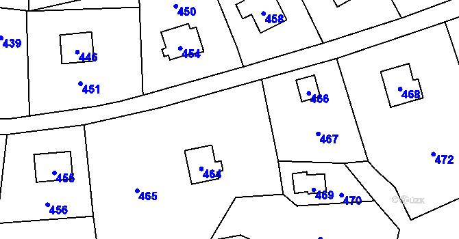 Parcela st. 1048/38 v KÚ Březí nad Oslavou, Katastrální mapa