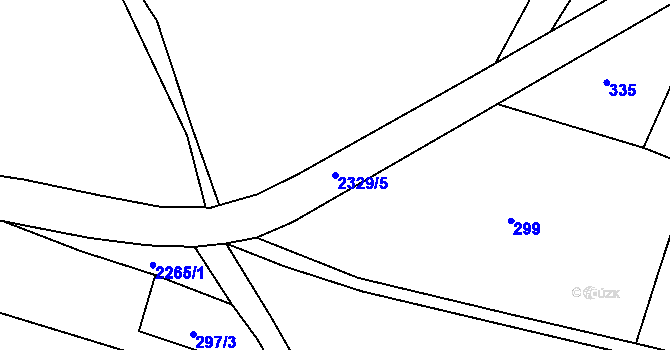 Parcela st. 2329/5 v KÚ Březina u Deštné, Katastrální mapa
