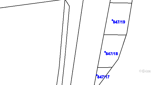 Parcela st. 843/31 v KÚ Březina u Rokycan, Katastrální mapa