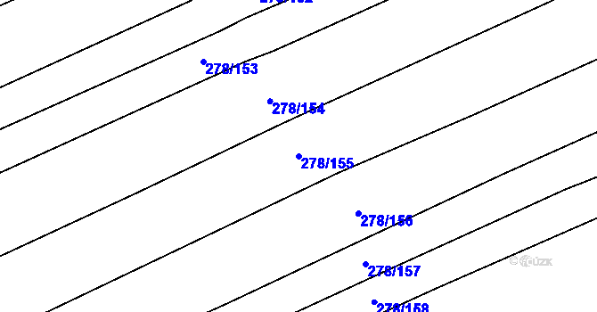 Parcela st. 278/155 v KÚ Proseč u Březiny, Katastrální mapa