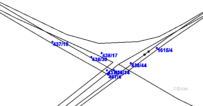Parcela st. 438/17 v KÚ Březiněves, Katastrální mapa