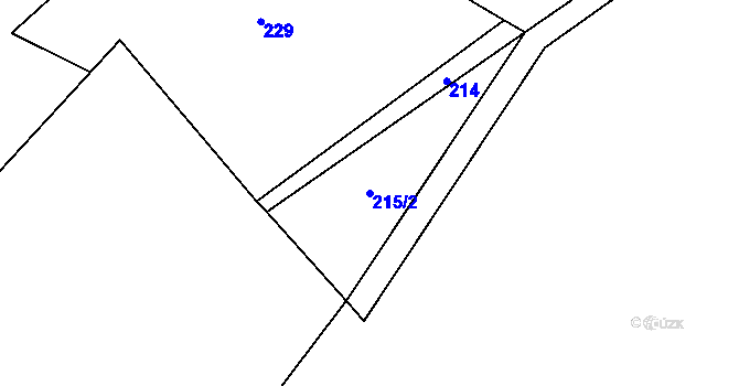 Parcela st. 215/2 v KÚ Březinka u Kokořína, Katastrální mapa