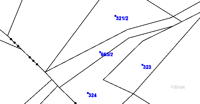 Parcela st. 663/2 v KÚ Březinka pod Bezdězem, Katastrální mapa