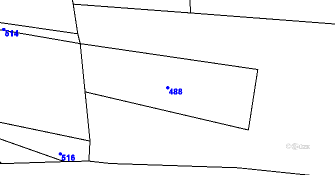 Parcela st. 488 v KÚ Březinka pod Bezdězem, Katastrální mapa
