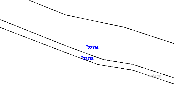 Parcela st. 227/4 v KÚ Folknáře, Katastrální mapa