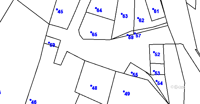 Parcela st. 56 v KÚ Březka u Velké Bíteše, Katastrální mapa
