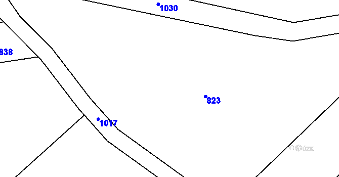 Parcela st. 309/3 v KÚ Březná, Katastrální mapa