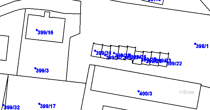 Parcela st. 399/30 v KÚ Březnice, Katastrální mapa