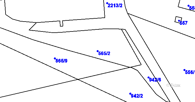 Parcela st. 565/2 v KÚ Březnice, Katastrální mapa