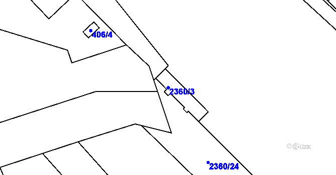 Parcela st. 2360/3 v KÚ Březnice, Katastrální mapa