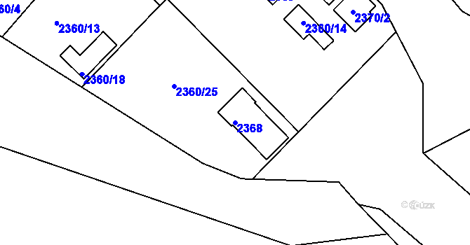 Parcela st. 2368 v KÚ Březnice, Katastrální mapa