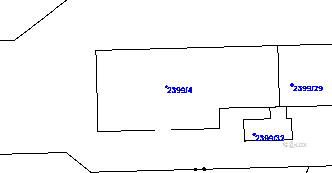 Parcela st. 2399/4 v KÚ Březnice, Katastrální mapa