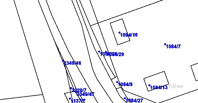Parcela st. 1084/26 v KÚ Březnice, Katastrální mapa