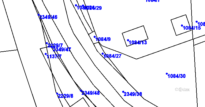Parcela st. 1084/27 v KÚ Březnice, Katastrální mapa