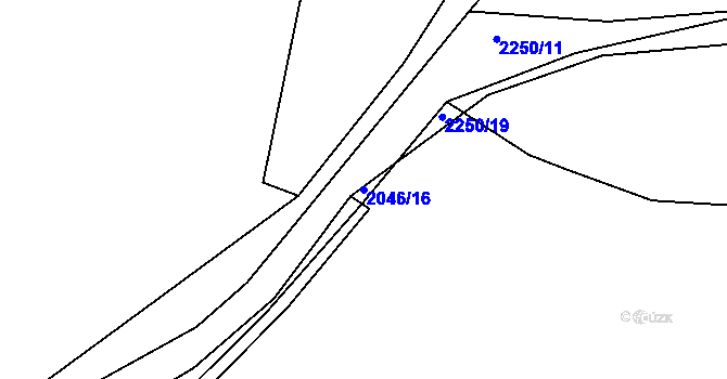 Parcela st. 2046/16 v KÚ Březnice, Katastrální mapa