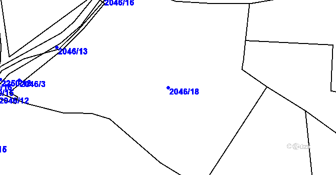 Parcela st. 2046/18 v KÚ Březnice, Katastrální mapa