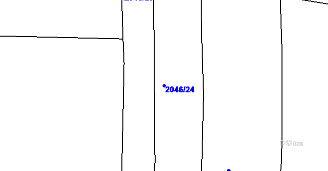 Parcela st. 2046/24 v KÚ Březnice, Katastrální mapa