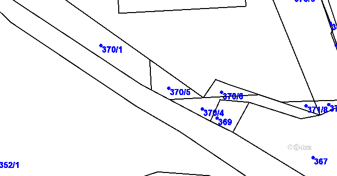 Parcela st. 370/5 v KÚ Březnice, Katastrální mapa