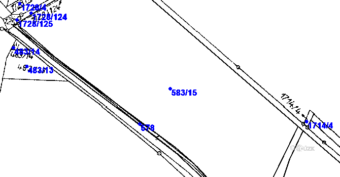 Parcela st. 583/15 v KÚ Březnice u Bechyně, Katastrální mapa