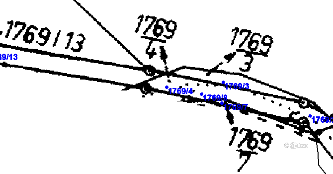Parcela st. 1769/4 v KÚ Březnice u Bechyně, Katastrální mapa