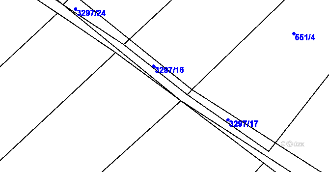 Parcela st. 3297/1 v KÚ Březník, Katastrální mapa
