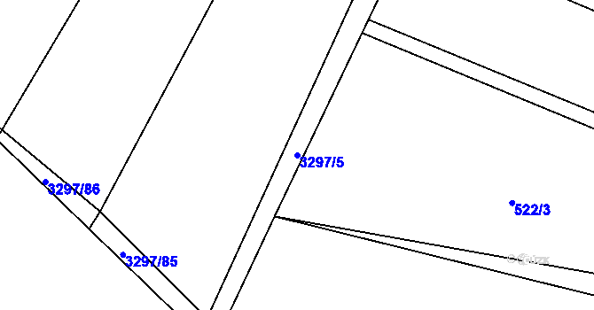 Parcela st. 3297/5 v KÚ Březník, Katastrální mapa