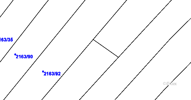 Parcela st. 3307/42 v KÚ Březník, Katastrální mapa