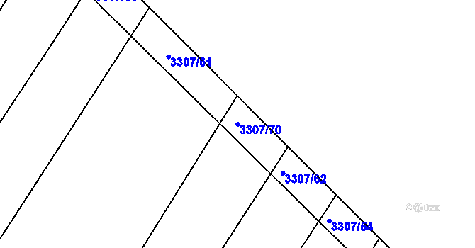 Parcela st. 3307/70 v KÚ Březník, Katastrální mapa