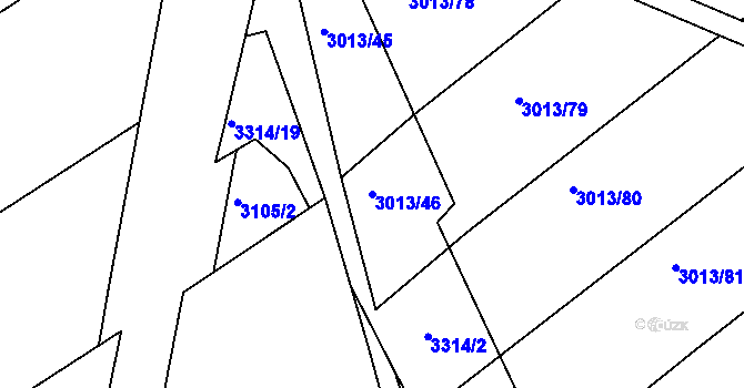 Parcela st. 3013/46 v KÚ Březník, Katastrální mapa