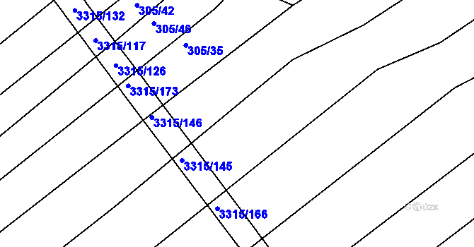Parcela st. 367/1 v KÚ Březník, Katastrální mapa